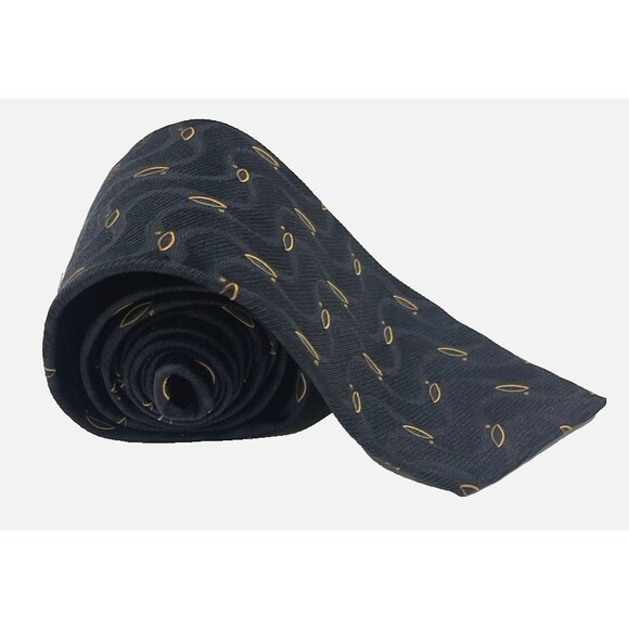 ERMENEGILDO ZEGNA Men's 100% Silk Necktie ITALY Luxury Abstract - Picture 5 of 14